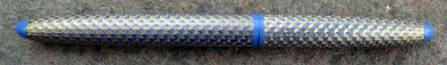CLIPLESS LADY SCRIPSERT "PAISLEY" PATTERN IN BLUE/GOLD. New old stock